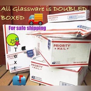 📦📦All Glassware is DOUBLE BOXED for safe shipping!!!📦📦📫📫